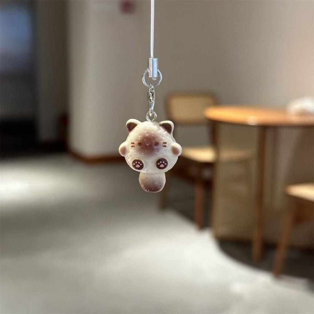 Cute Cartoon Cat Phone Charm Accessory Unique Cartoon 3D Cat Mobile Accessory Stylish Charm For A Touch Of Cuteness