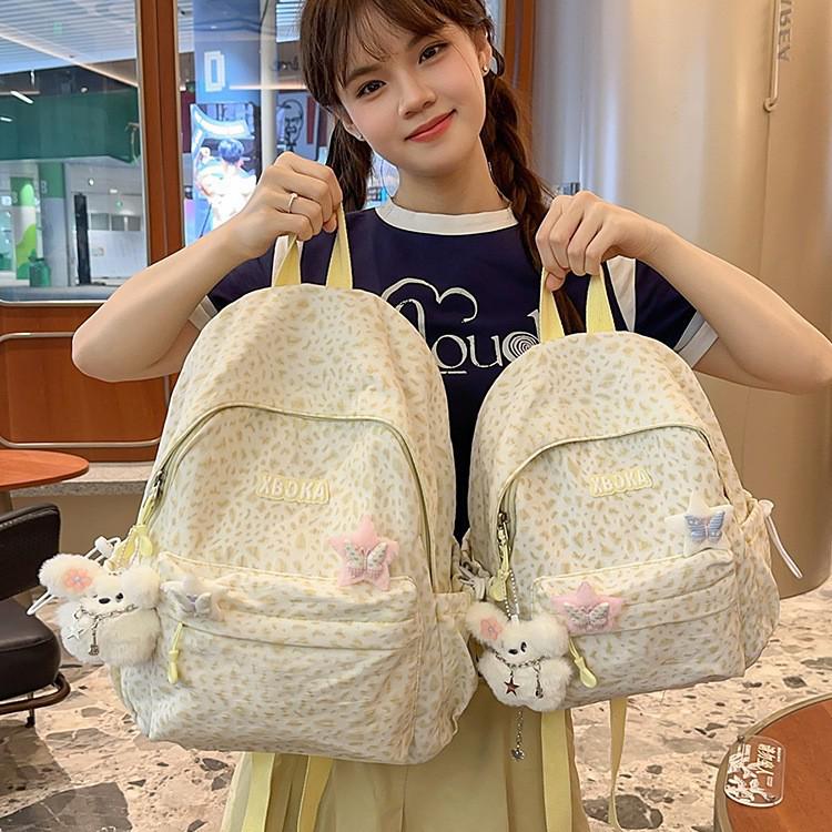 Sommermode Rucksack aus Nylon mit großer Kapazität für Mädchen - Trendiger Schulrucksack