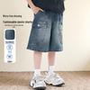 Frog Prince Boys' Summer Loose Denim Cargo Shorts