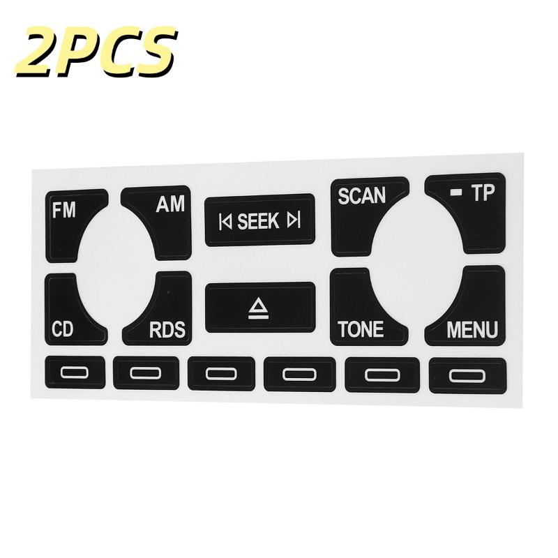 2 Sheets Central Control Dashboard Button Stickers Car Button Ac Label For Repairing Air Conditioning Control Buttons