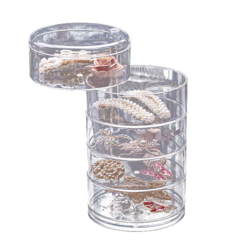 Transparent Multi-Layer Rotating Jewelry & Makeup Storage Organizer