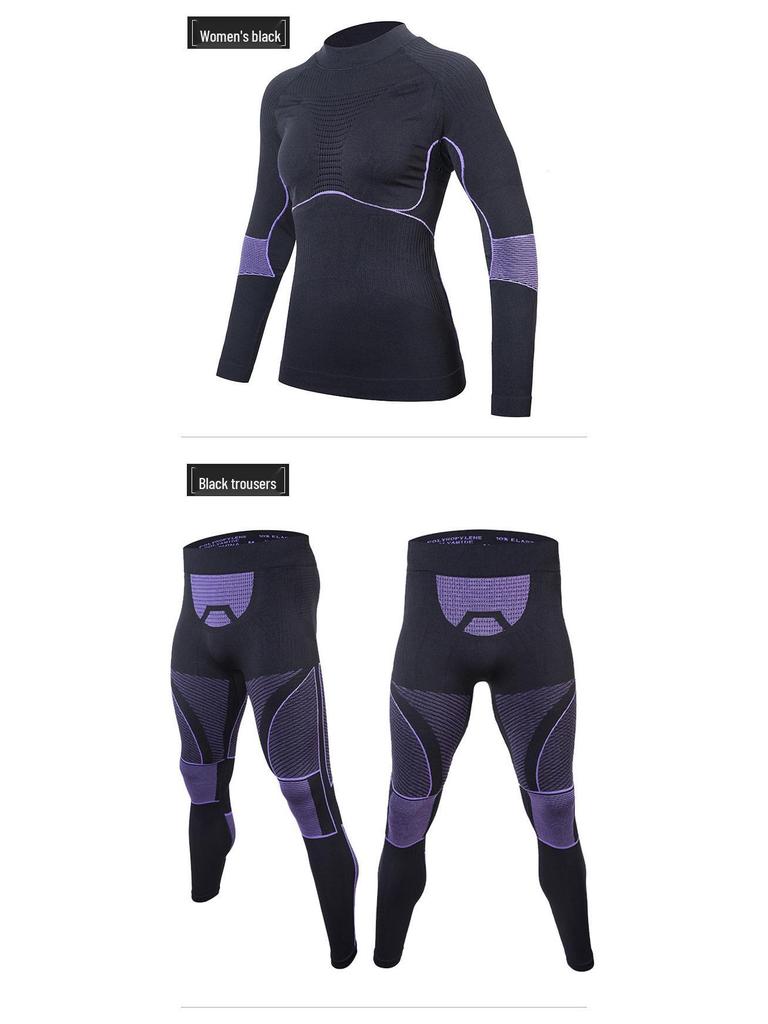 Men's & Women's Quick-Dry Skiing & Cycling Compression Base Layer Set - Sweat-Wicking, Warm, for Autumn & Winter
