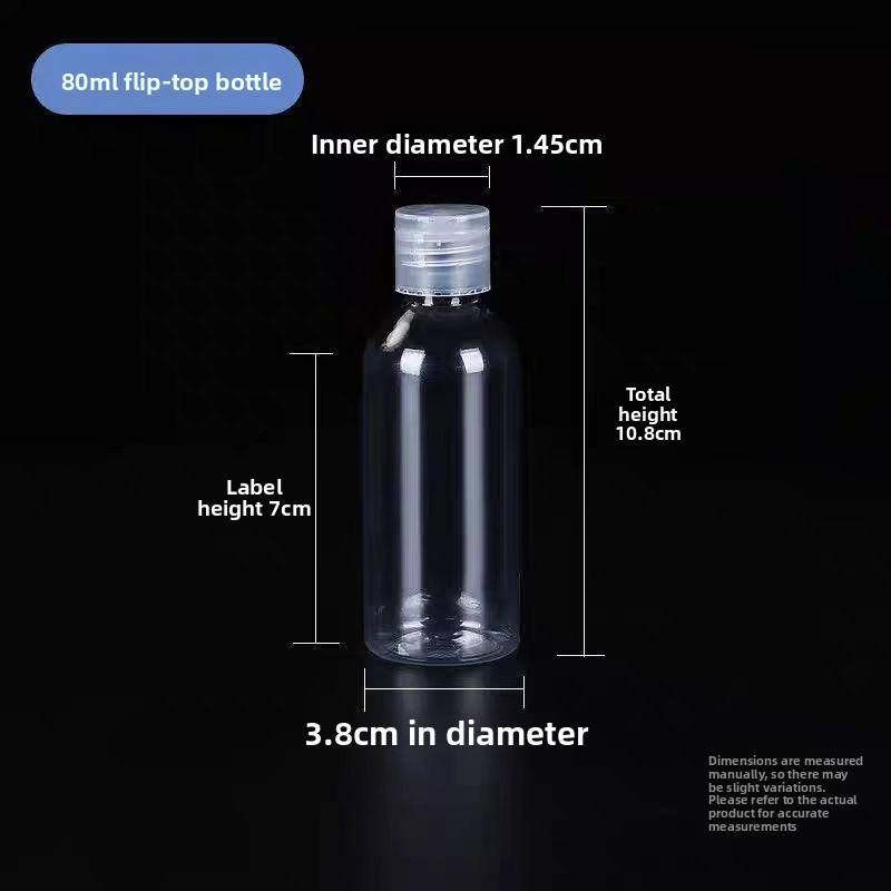 Plastic Cosmetic Bottles With Flip Butterfly Cap For Travel And Storage