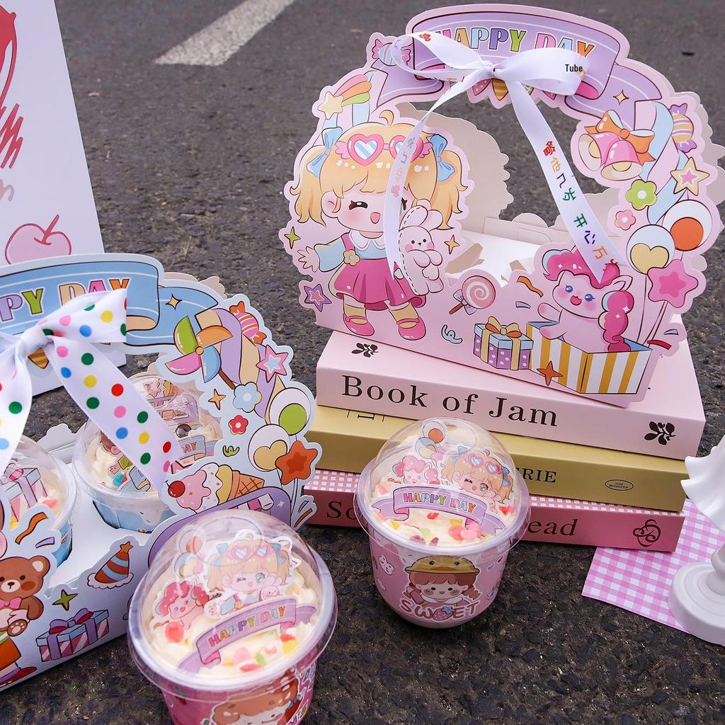 Children's Candy Box: Cartoon Cake & Bobo Cup Decoration for Boys and Girls