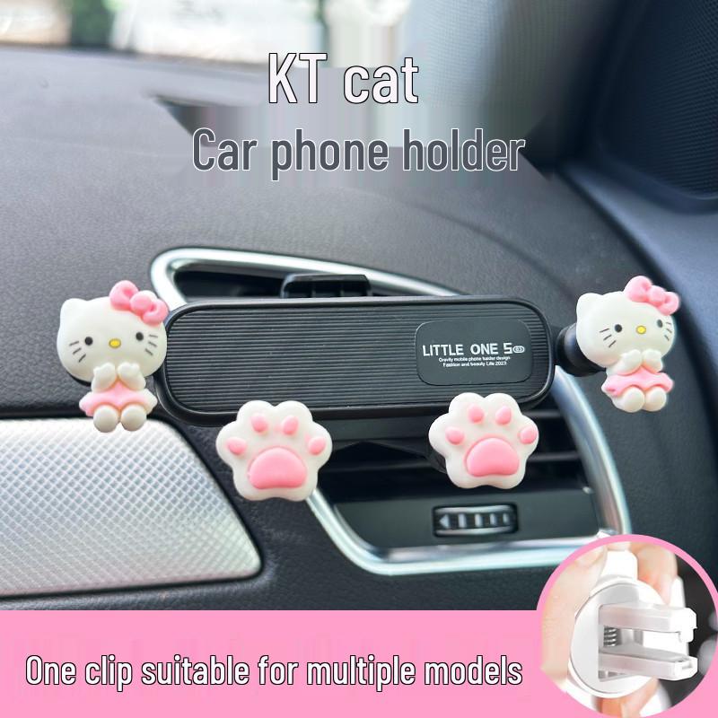 KT Cat Anti-shake Car Air Vent Phone Holder for Girls
