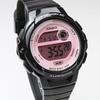 CASIO Sports Gear LWS-1200H Günstige Casio Laufen Joggen Sport 60-Runden-Speicher Wasserdicht Leicht (Schwarz/Rosa)