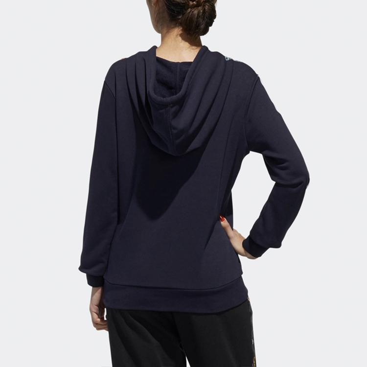 Adidas Neo Casual Sportlicher Pullover Hoodie Damen Tops Marineblau DW7762