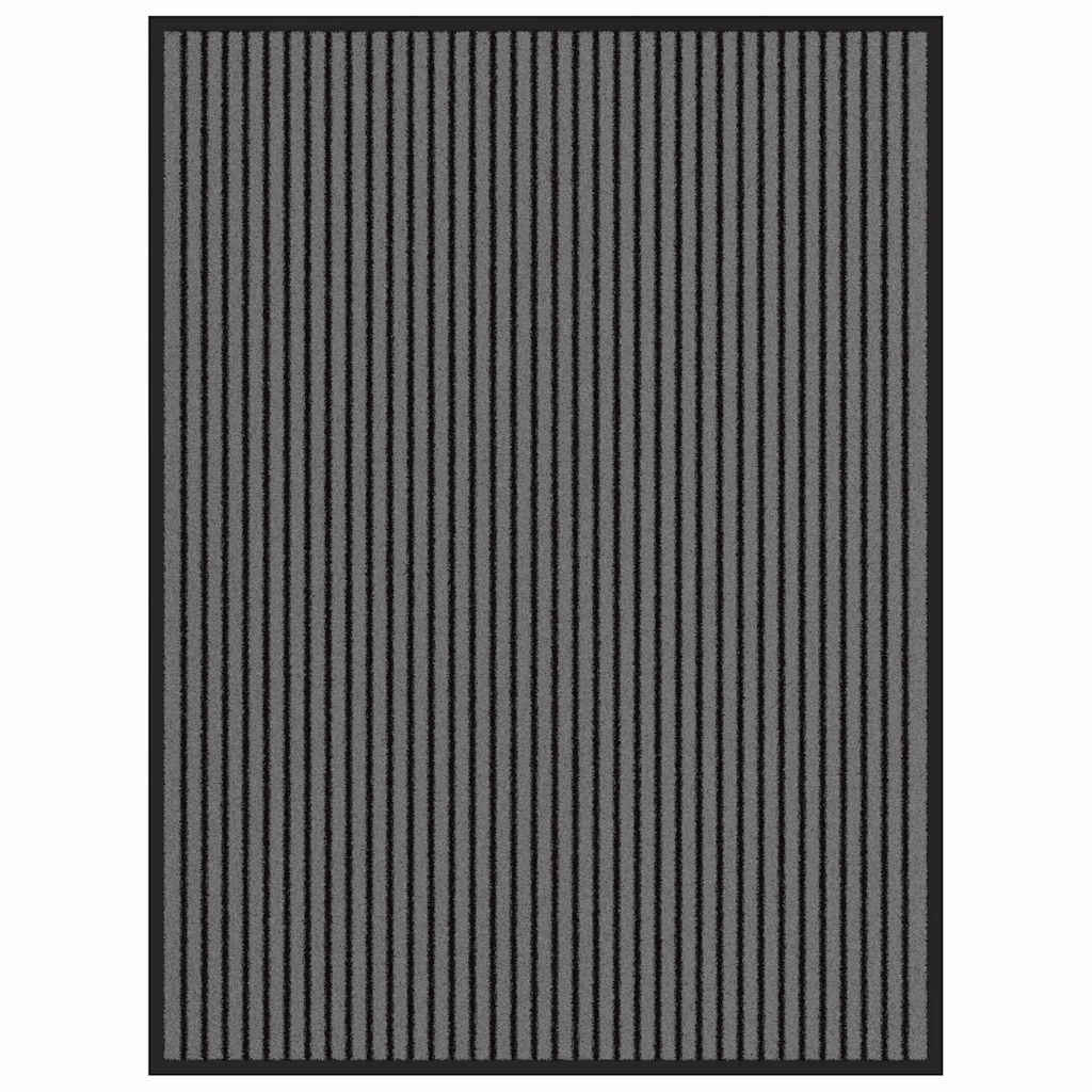 Black Doormat 80 X 120 Cm Polypropylene