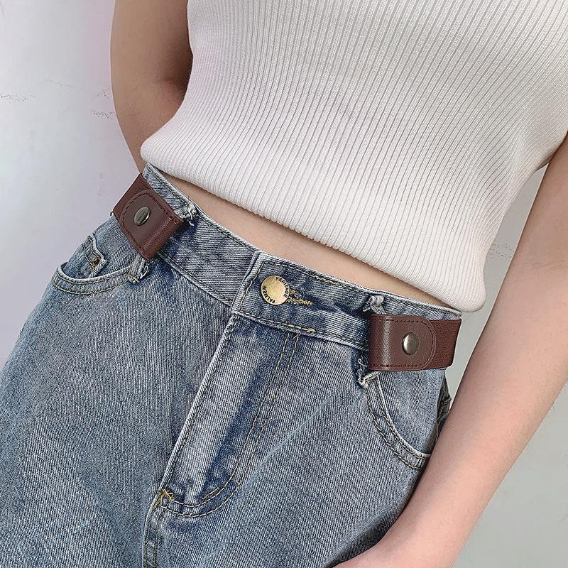 Pásky pro ženy/muže Džíny v pase bez přezky Kalhoty Bez přezky Stretch Pružný pásek v pase pro muže Neviditelný pás Bez vyboulení Bez problémů Pas