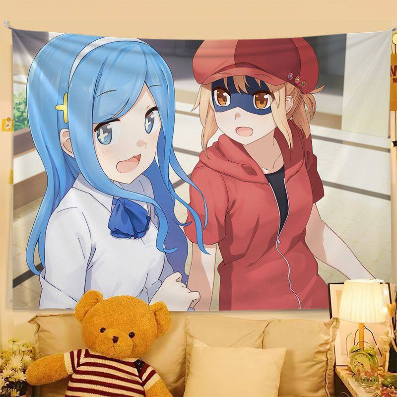 

New Hot Cute Anime Print Tapestry Wall Hanging Poster Bedroom Backdrop Wall Art Home Decor 74x94cm(29x37in)