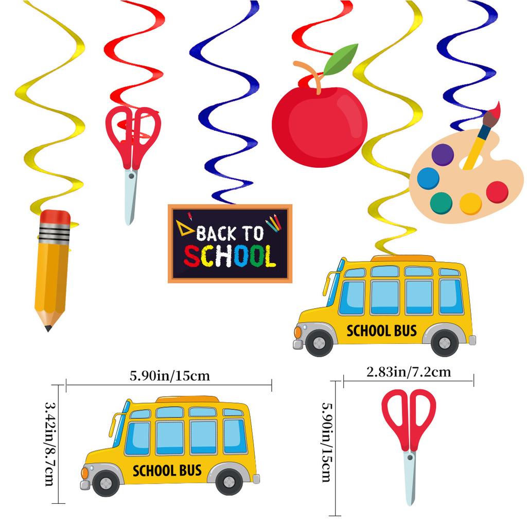 Schulsaison Themenparty Dekorationszubehör Zurück zur Schule Saison Willkommen zurück Zum Ziehen der Flagge Hängen der Flagge Kuchenstecker
