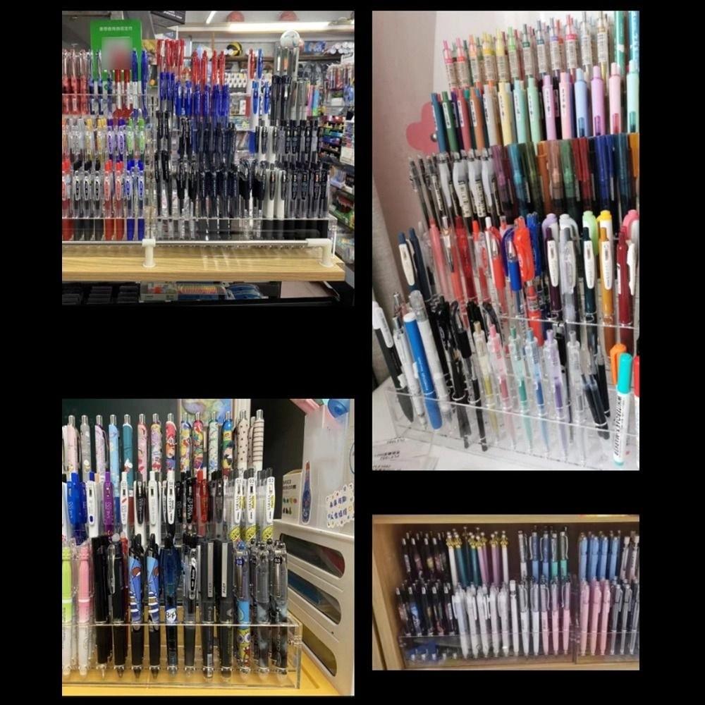 Acrylic Mark Pen Holder Transparent Brush Storage Rack Makeup Brush Holder Stationery Shop