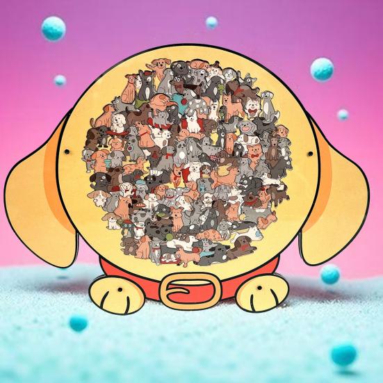 135 Stück/Set Hundeförmiges Holzpuzzle Logiktraining Holz Tierpuzzle Spiel Pädagogisches Schwieriges Puzzle Spielzeug Hundeliebhaber Geschenk