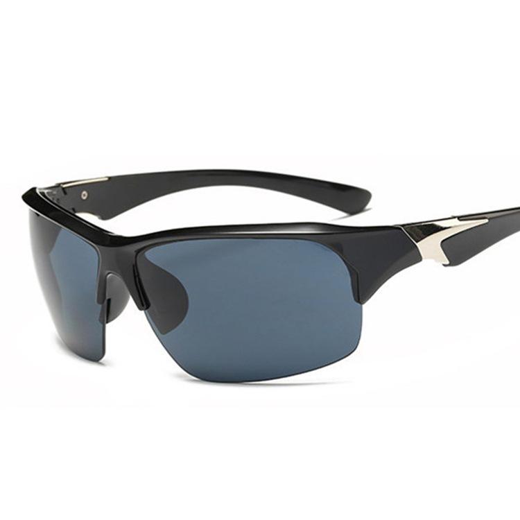 

Outdoor fishing sunglasses for men and women, universal outdoor cycling sports glasses, windproof and sandproof sunglasses for riding electric bikes Glossy black frame with b
