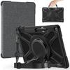 For Microsoft Surface Pro 12inch Case with Shoulder Strap Rotating Kickstand Silicone+PC Tablet Cover
