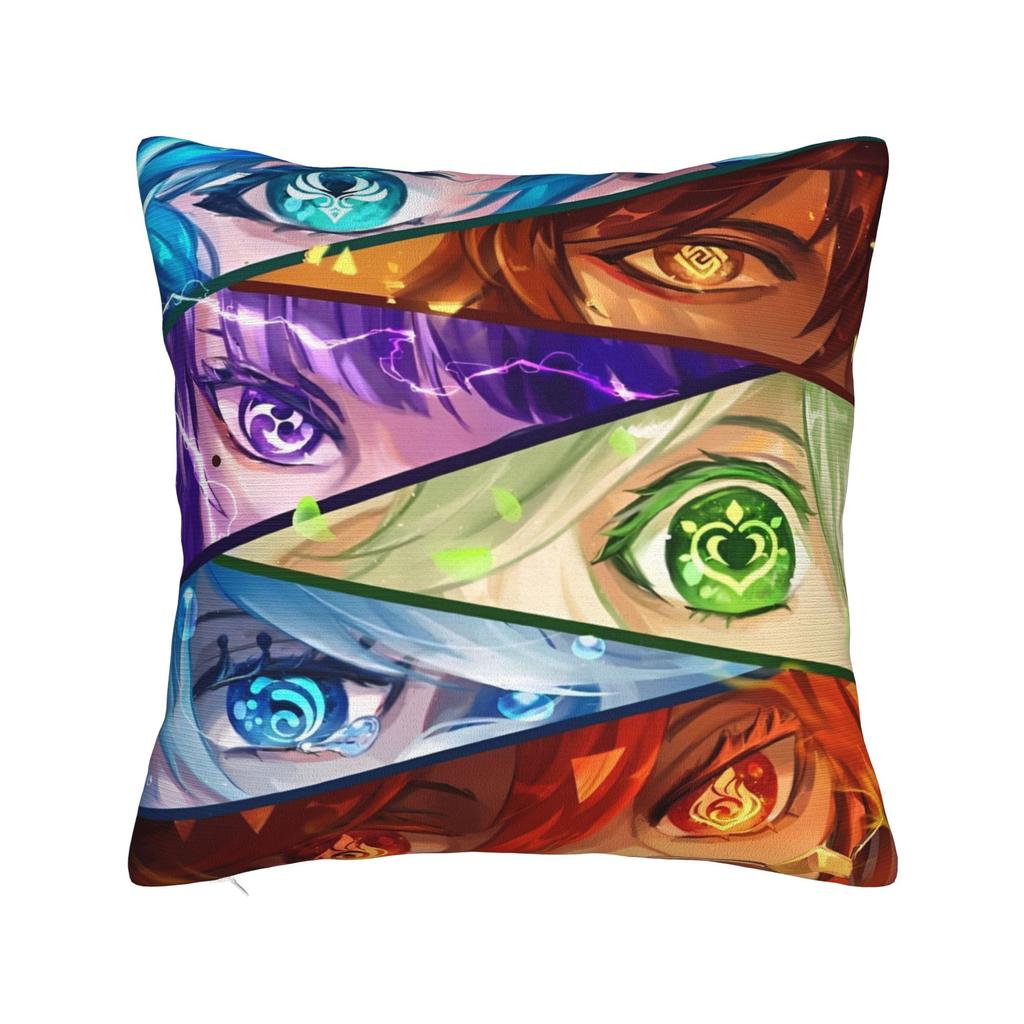 Genshin Impact Game Pillow Covers Stuff Printing Cushion Cover Gift  Pillow Case Cover Sofa Multiple Sizes