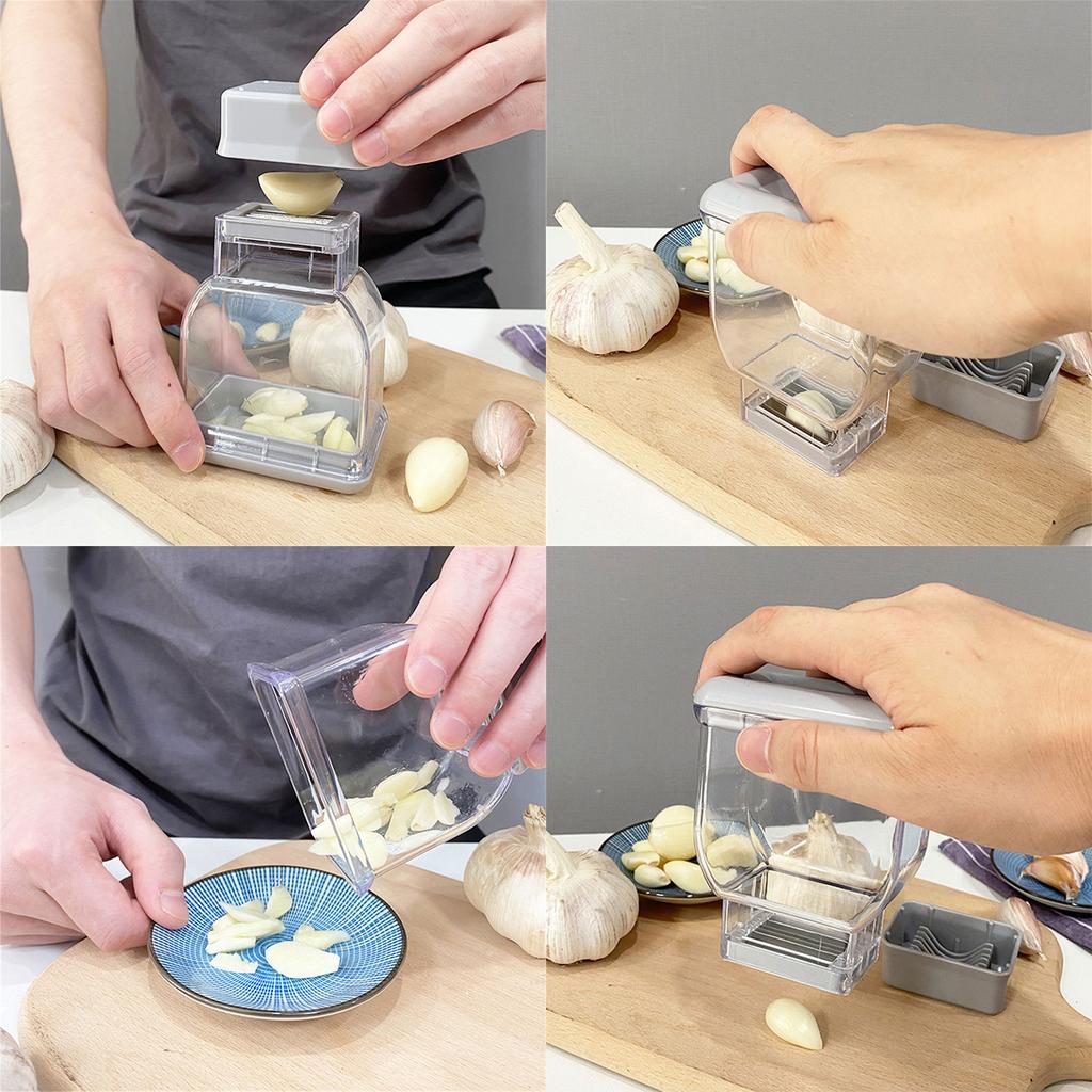 Multifuntional Garlic Crusher Garlic Cutter Stainless Steel Texture Kitchen Garlic Presser Garlic Mincer for Kitchen