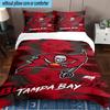 Tampa Bay Buccaneers Logo 3PCS Bedding Set 2D Printing (Includes 1 Duvet Cover + 2 Pillowcases Coreless), Bedroom decor,Fan gift