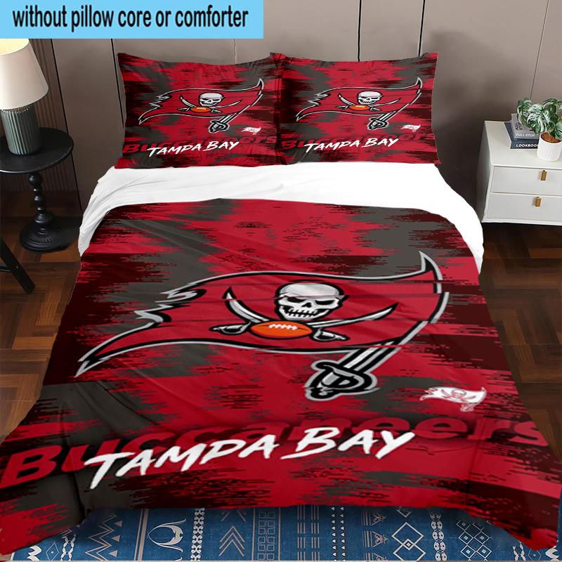 Tampa Bay Buccaneers Logo 3PCS Bedding Set 2D Printing (Includes 1 Duvet Cover + 2 Pillowcases Coreless), Bedroom decor,Fan gift