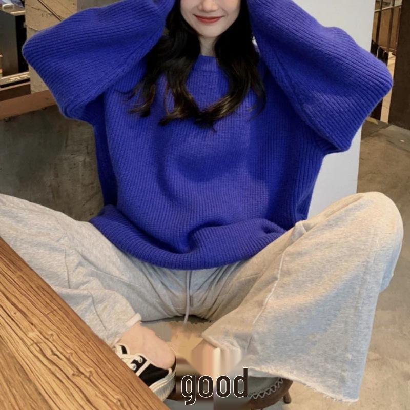 Candy Color Women's Loose Knit Sweater - Autumn/Winter 2026 Soft Casual Pullover