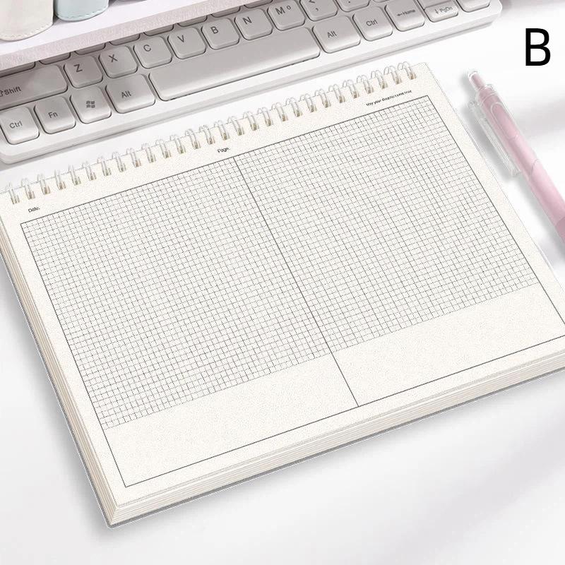 60 Sheets B5 Coil Notebook Portable Thickened Paper Multi-Functional Notepad for College Students Note Taking B