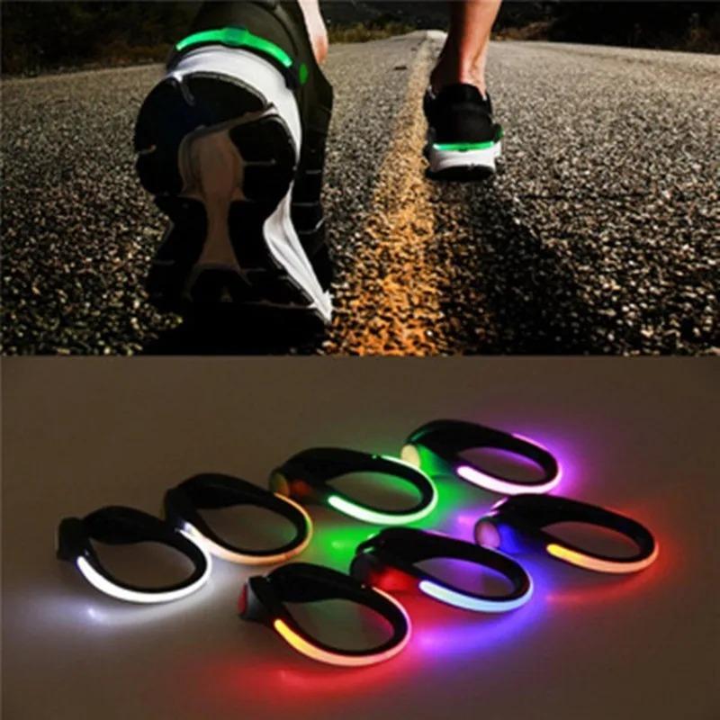 LED Luminous Shoe Clip Light Outdoor Running Cycling Bicycle RGB Novelty Lighting Safety Night Warn Lamp Glowing
