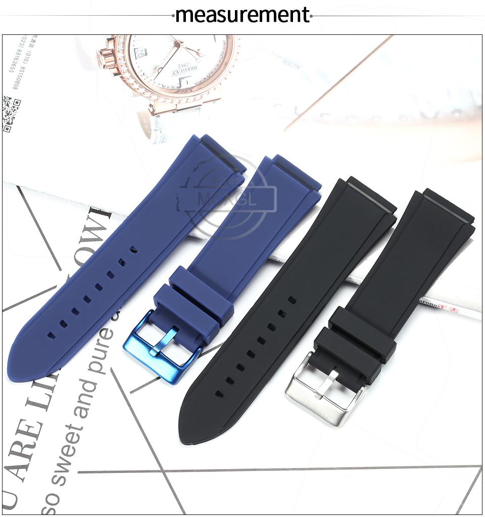 Silicone Watch Band Suitable For GUESS W0247G3 W0040G3 W0040G7 Men's Sports Waterproof Rubber Strap Bracelet Watch Accessories