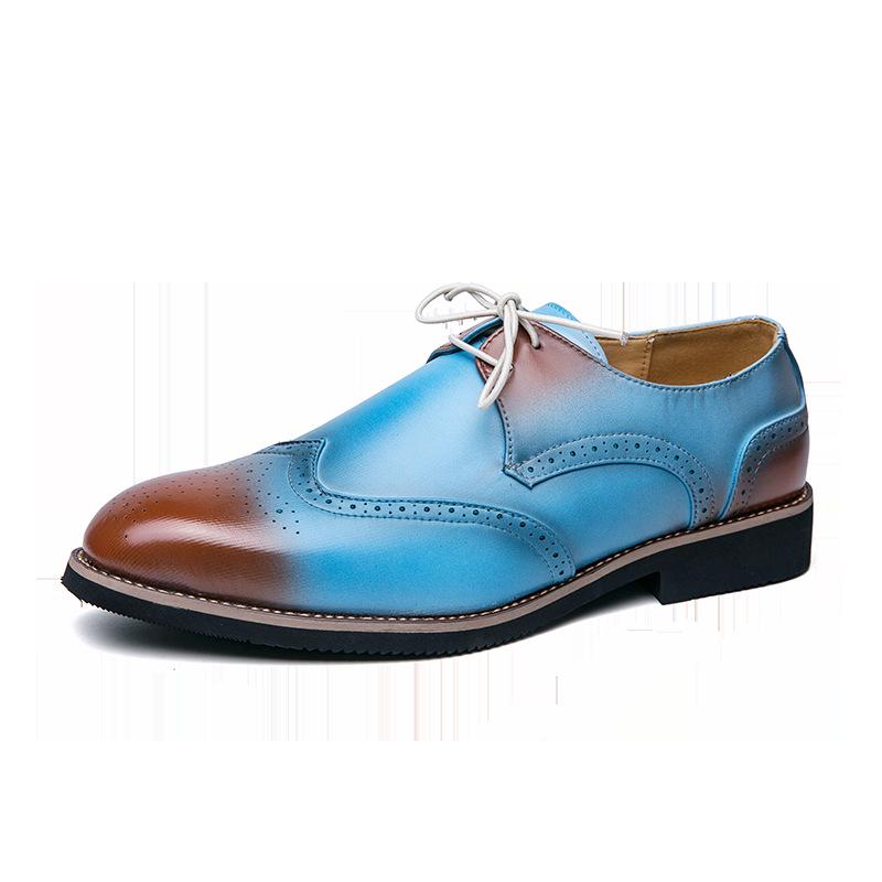 Men s Plus Size British Style Leather Shoes - Spring Fashion, Trendy Lace-up for Outdoor and Casual Wear 44