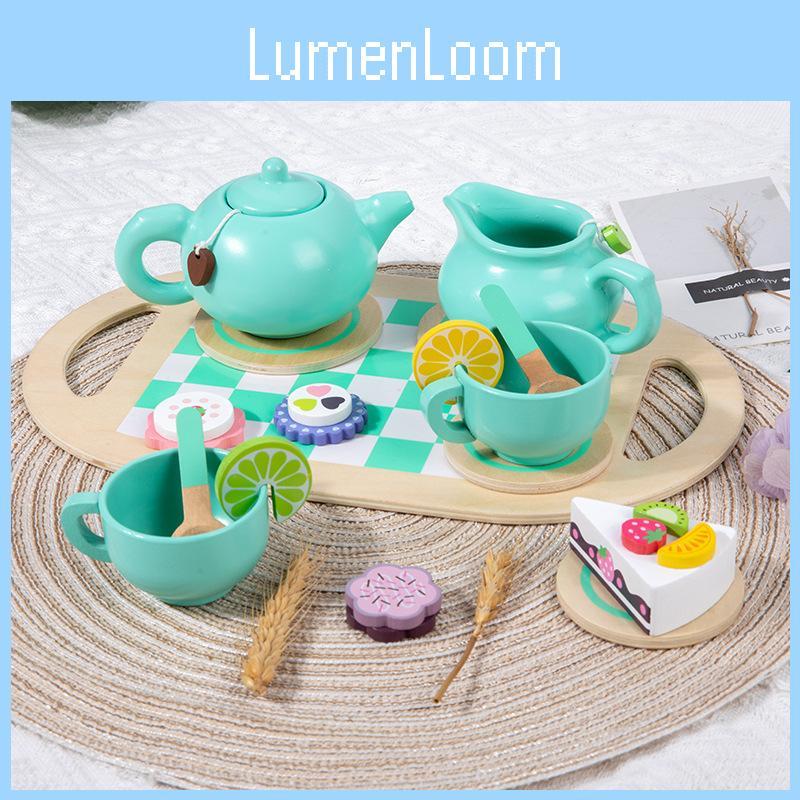 Tea Kitchen Kids Set With Cakes Teapots For Family Interaction And Creativity
