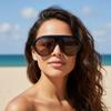 2026 New Fashion Oval Sunglasses for Women Men Retro Oversized Cycling Sun Glasses Luxury Brand Trending UV400 Eyeglasses