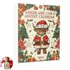 Highland Cow Christmas Advent Calendar 2025 24 Day Countdown Box Acrylic Hanging Decor