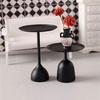 Life Like Iron End Table 1/12 Scale Miniature Furniture Model Table Figurine For Dollhouses Living Room Scene Decoration