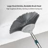 Fan Shaped Cobweb Duster with Retractable Stainless Steel Handle Static Soft Bristles for Picture Frame Wall Art Dusting