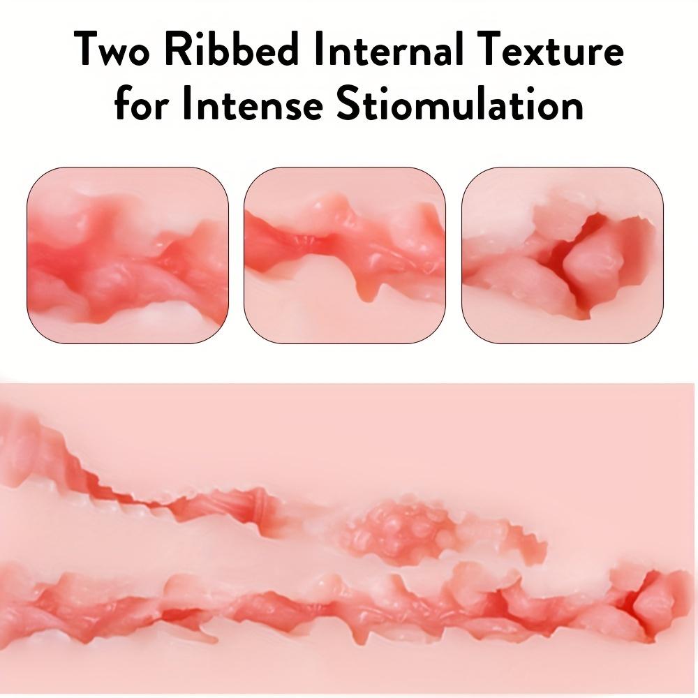 1pc Male Masturbator, Pocket Pussy Masturbators With Realistic Textured Tight Vaginal And Anus For Penis Stimulation Adult Pleasure Sex Toy For Men