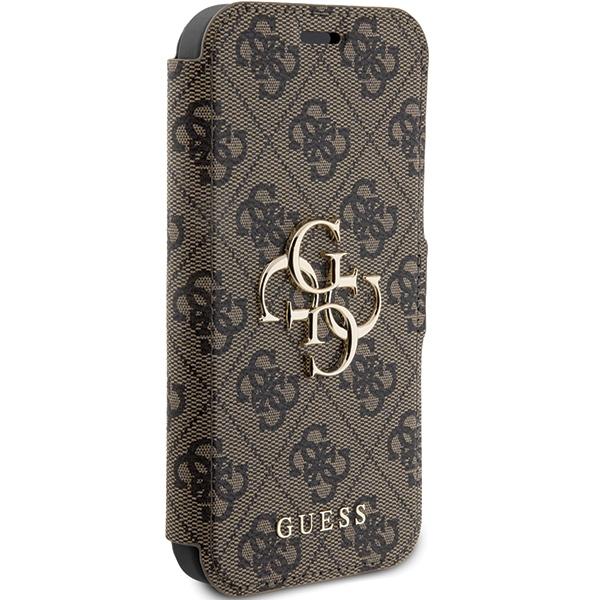 Guess Gubkp15L4Gmgbr Iphone 15 Pro 6.1Brązowy/Book Book 4G Metal Logo