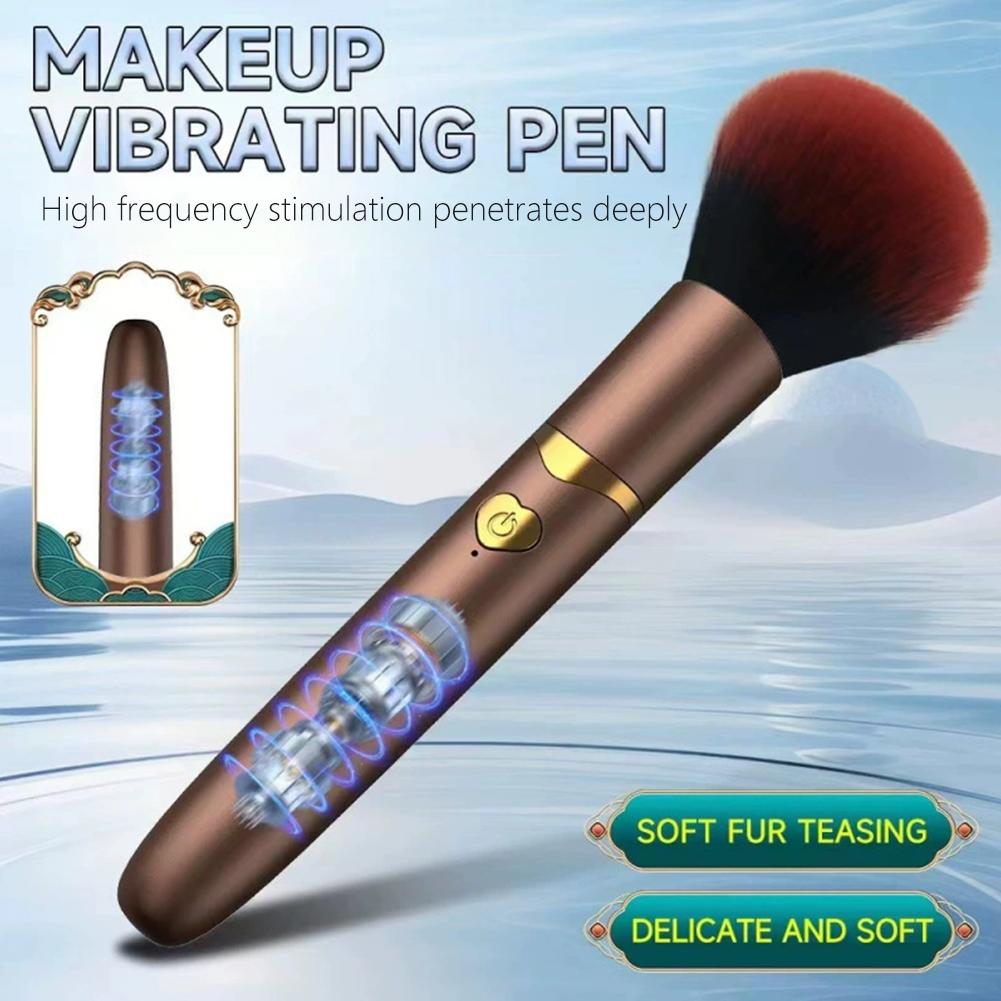 Electric Makeup Brush Vibrator for Women G Spot Vagina Nipple Orgasm Stimulator Female Masturbation AV Stick Massager Sex Toys