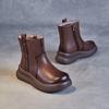 First Layer Cowhide Thick-soled Wool 23 Years Winter Velvet Thickened Mother Shoes Cotton Shoes Women's Medium Tube Leather Snow Boots Women