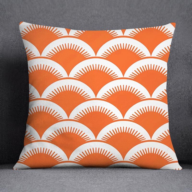 Orange Series Patterned Printed Pattern Cushion Cover for Home Living Room Sofa Office Decoration Pillowcase Pillowcase