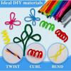 Wholesale Colorful Chenille Stems Pipe Cleaners Plush Tinsel Stem Wired Sticks Twist Stick Hair Strip DIY Craft Educational Toys