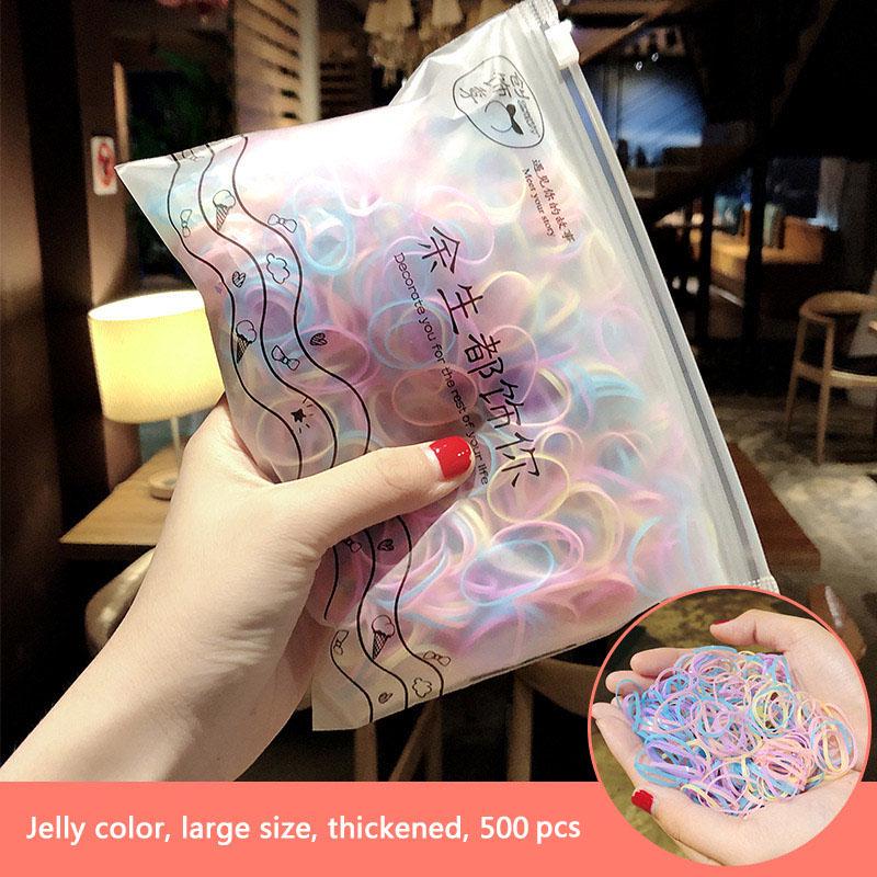 1000 ks Mini gumička do vlasů Candy Color Dětské gumičky Dívčí Scrunchie Elastické gumičky do vlasů Pro děti Vlasové doplňky