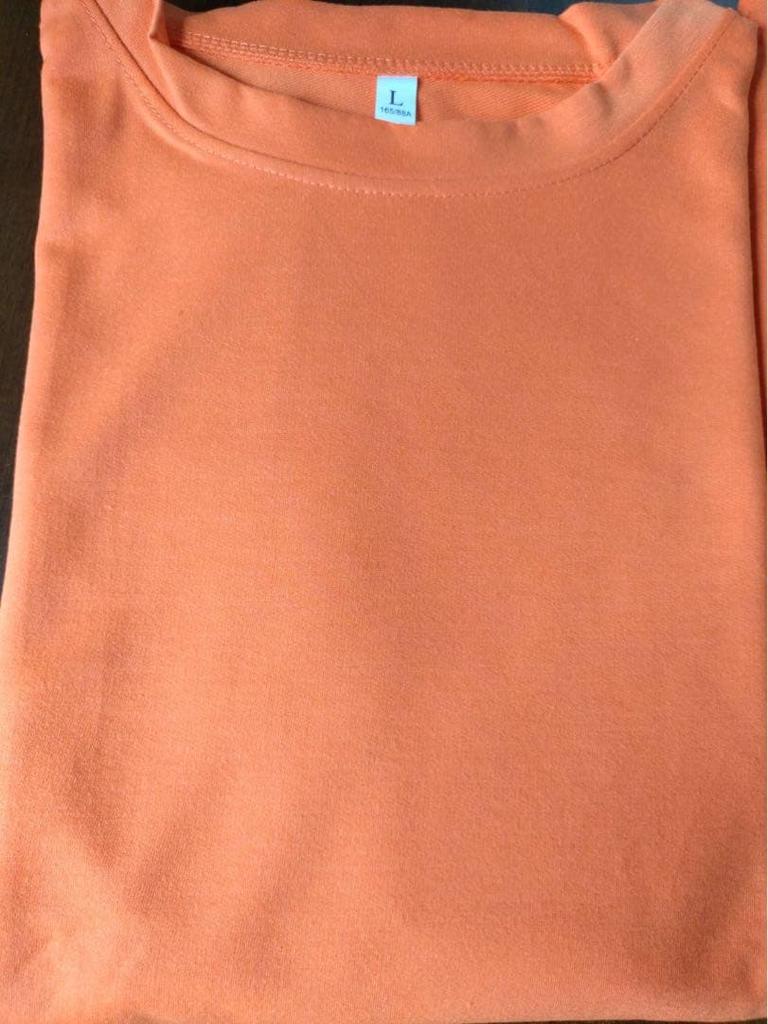 [GEBRAUCHT] Koreanisches orangefarbenes Langarm-T-Shirt für Herren, Größe XL, Perfekt für Tanz, Streetwear und Ulzzang-Stil