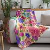 Bunte florale Fleecedecke Weiche warme Überwurfdecke für Kinder Mädchen Jugendliche Erwachsene Geschenk Dekoration Sofa Bett Zimmer Dekor