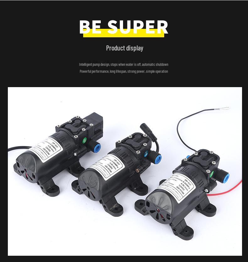 12V Mini Smart High-Pressure Electric Diaphragm Pump for Car Wash & Sprayer Accessories
