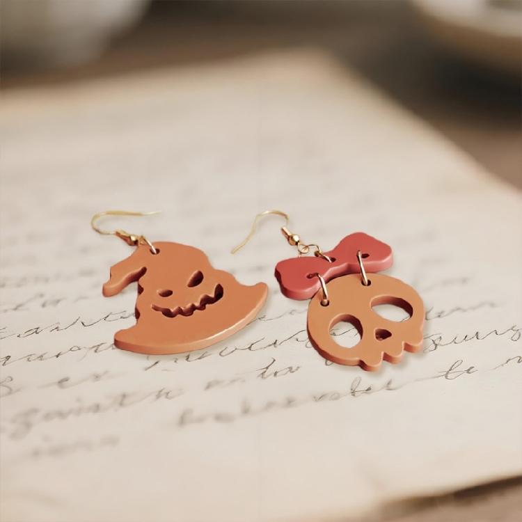 Pumpkin Specter Jewelry Mold Silicone Earring Crafting Tool Handmade Jewelry Making Accessories for Halloween Project