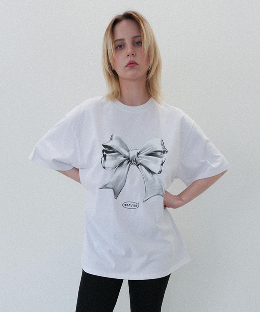 Isjabaibeu Metallic Ribbon T Shirt - White