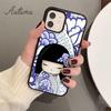 Kawaii Kokeshi Handyhülle für iPhone 11 12 13 14 Pro Max Mini X XR XS SE 2020 SE 6S 7 8 Plus Samsung Galaxy S21 S22 Hülle