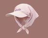 Gorro con pañuelo a cuadros de diseño coreano para sombra y protección solar al aire libre, gorra de béisbol con correa y gorra tipo pico de pato