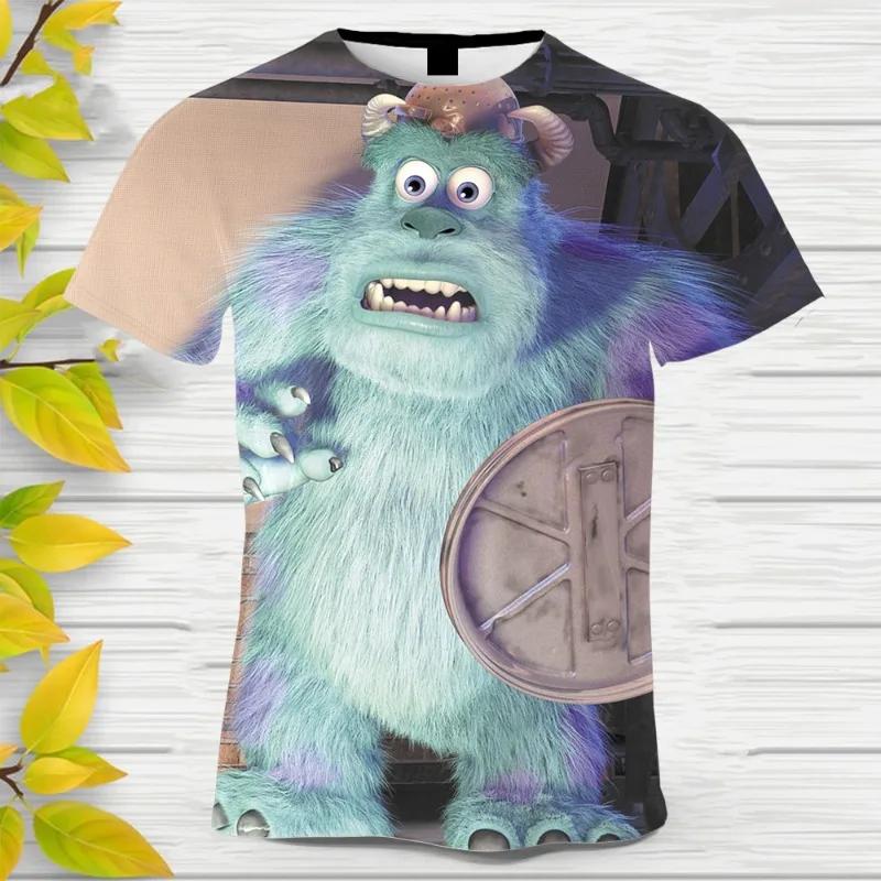 2025 Summer Monster Company 3D Printed Women's T-shirt, Children's Casual Cartoon Printed Short Sleeve T-shirt, Fun Children's Top