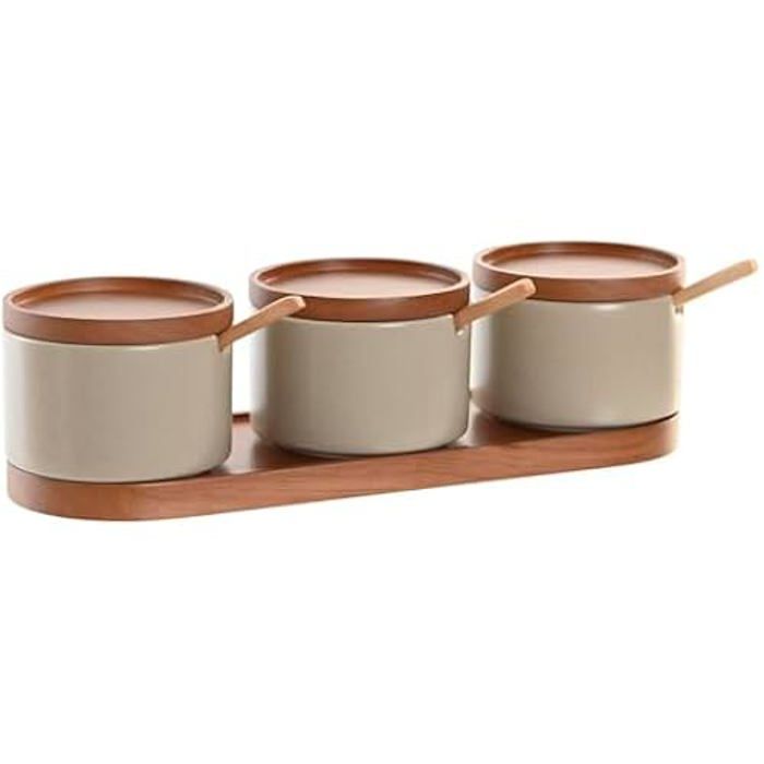 Sukkerskål - DKD HOME DECOR - Hevetre - 7 deler - 29 x 10 x 7 cm - Brun