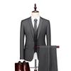 Men's Slim Fit Korean Style Suit - Three-Piece Formal Business Attire for Groom or Groomsman